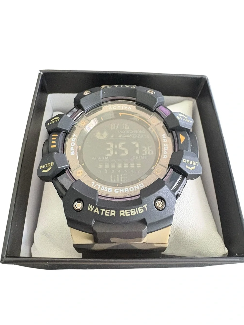 Ativa Tactical Digital Watch - Black & Tan Camo